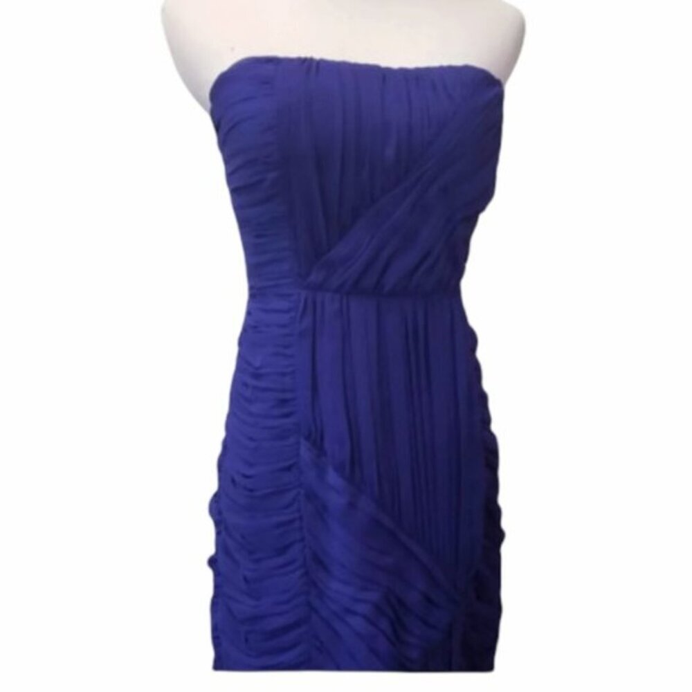 Banana Republic royal draped tube top dress women's size 2 (L27)